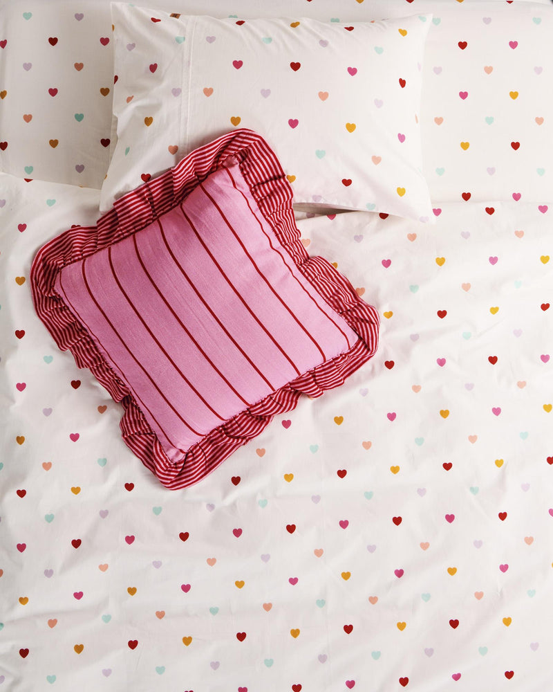 Iced Vovo Stripe Frill Cushion