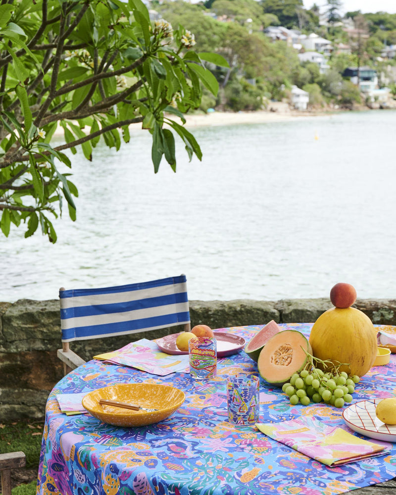 Ken Done Reef Garden Linen Tablecloth Standard Rectangular