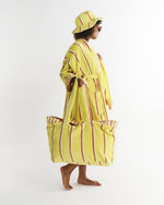 Pina Colada Stripe Terry Mini Bath Robe