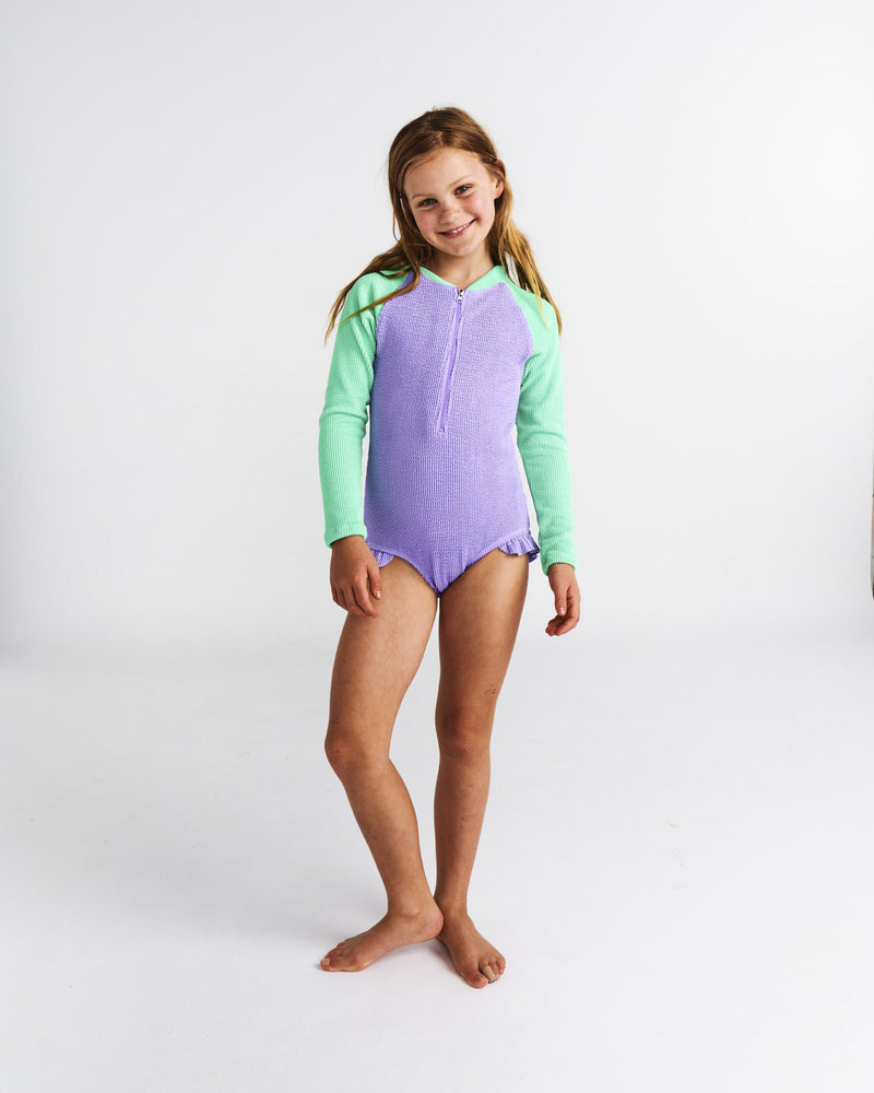 Frutti Crinkle Long Sleeve Bathers