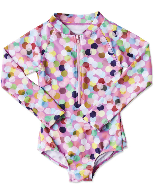 Confetti Pink Long Sleeve Bathers