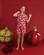 HoHoHo Red Organic Cotton Short Sleeve Tee & Short Pyjama Set