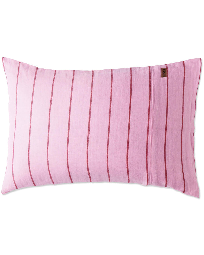 Iced Vovo Stripe Linen Pillowcases 2P Std Set