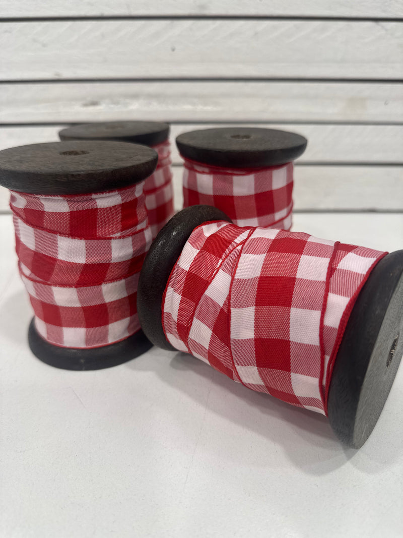 Red Gingham Ribbon