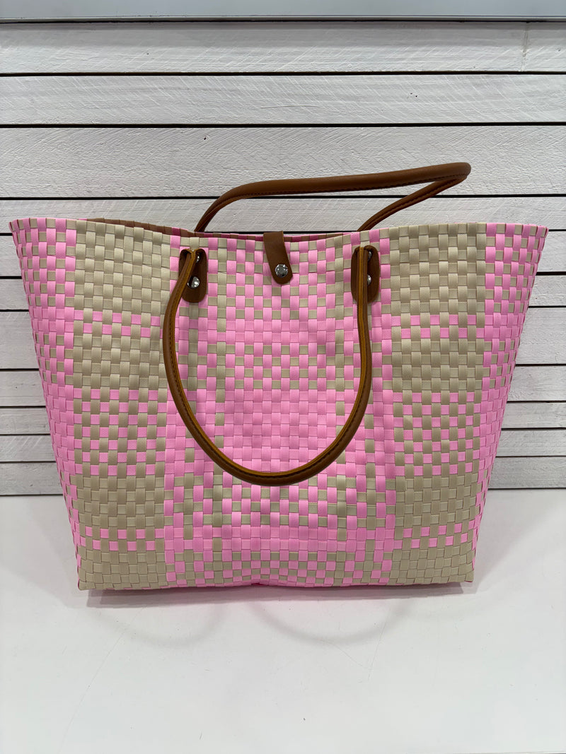 Recycled Woven Basket Tote | Large