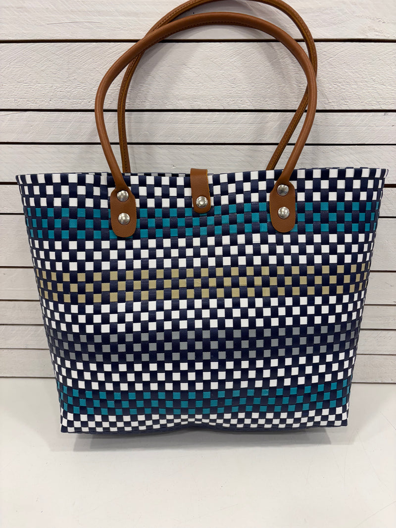 Recycled Woven Basket Tote | Small