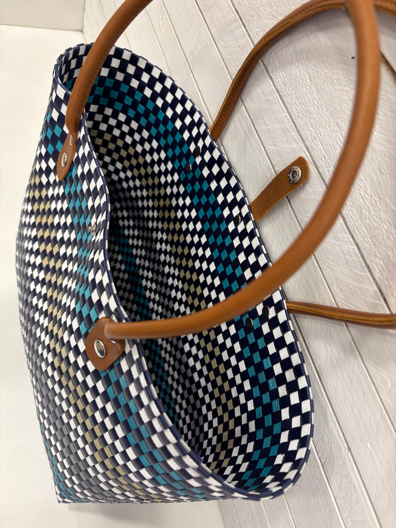 Recycled Woven Basket Tote | Small