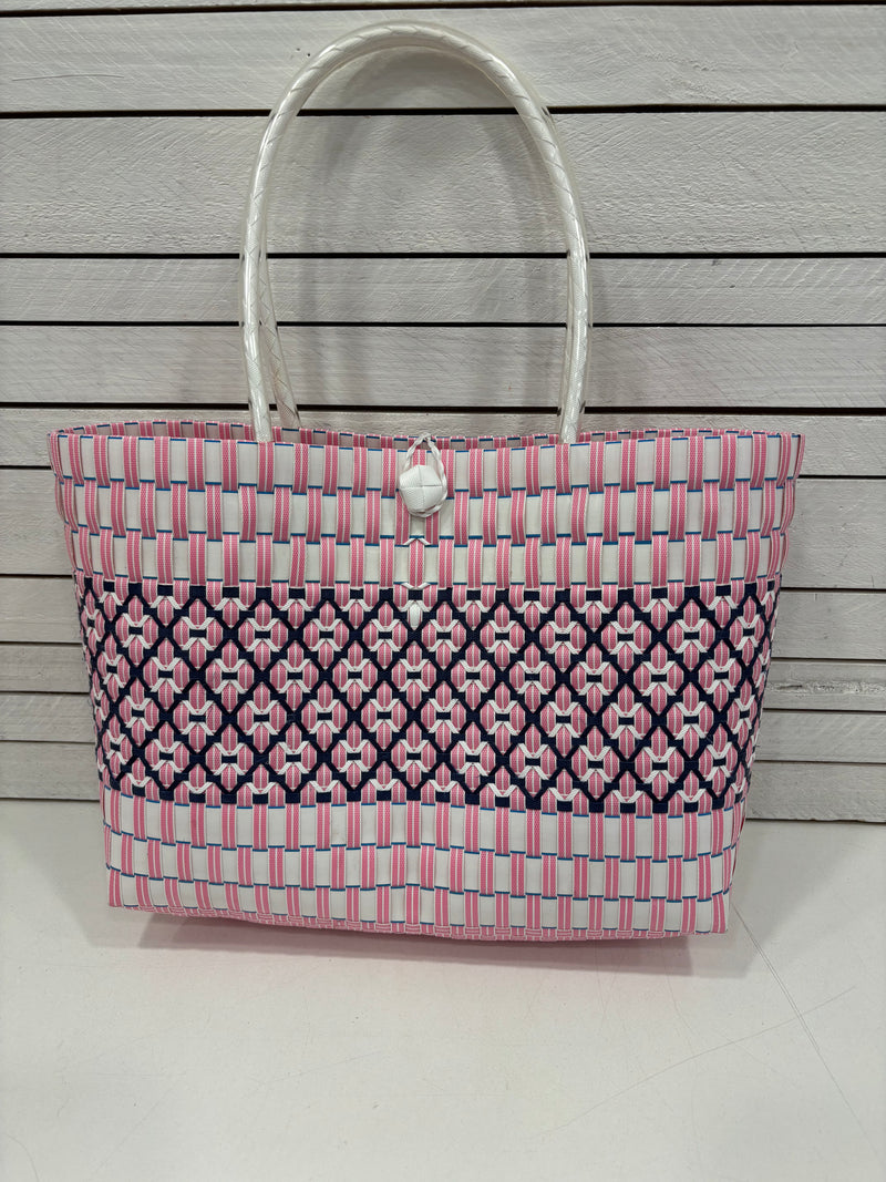 Recycled Woven Basket Tote | Small