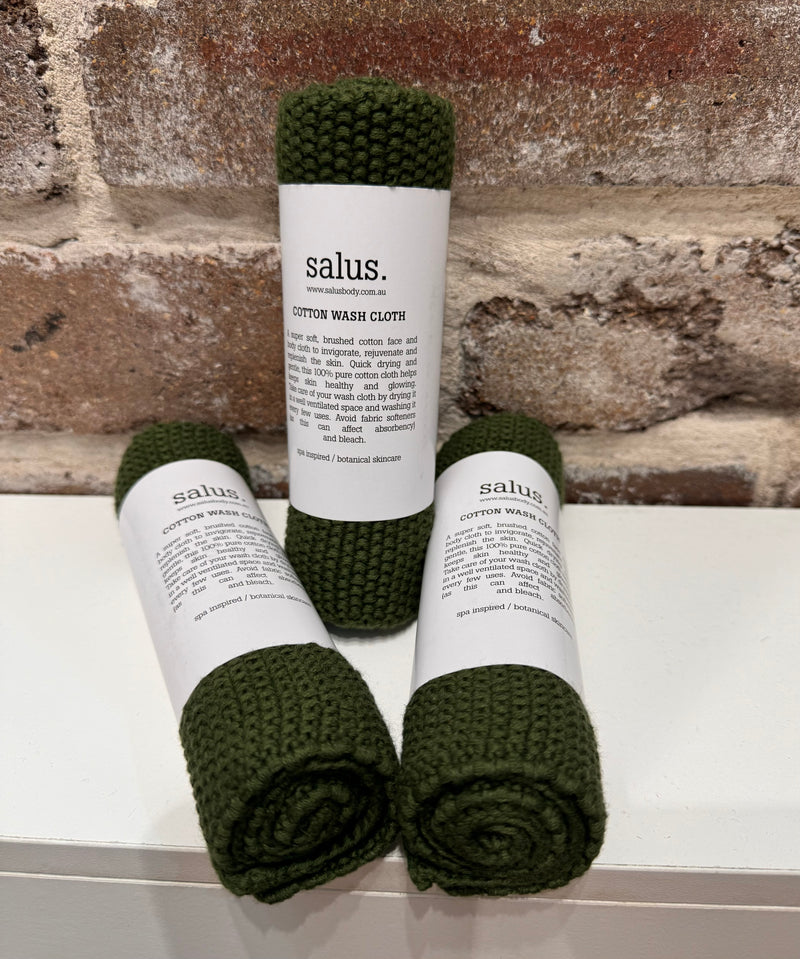 Cotton Wash Cloth | Green