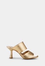 Marilyn Metallic Leather Sandal | Gold