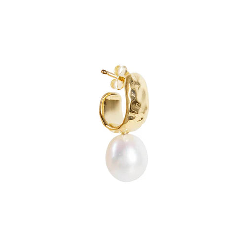 Fairley | Pearl Beaten Dolce Earring