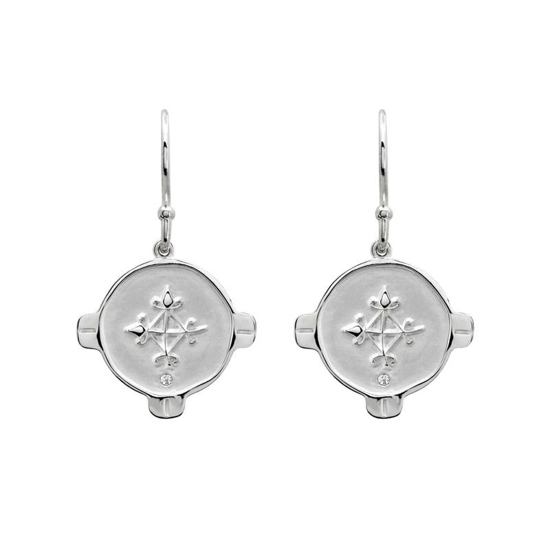 Hope Earrings with White Topaz | Silver