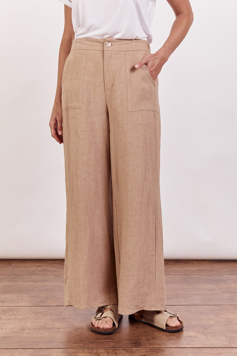 Jude Linen Pants | Caramel