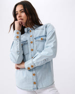 Naomi Shirt | Blue Bleach