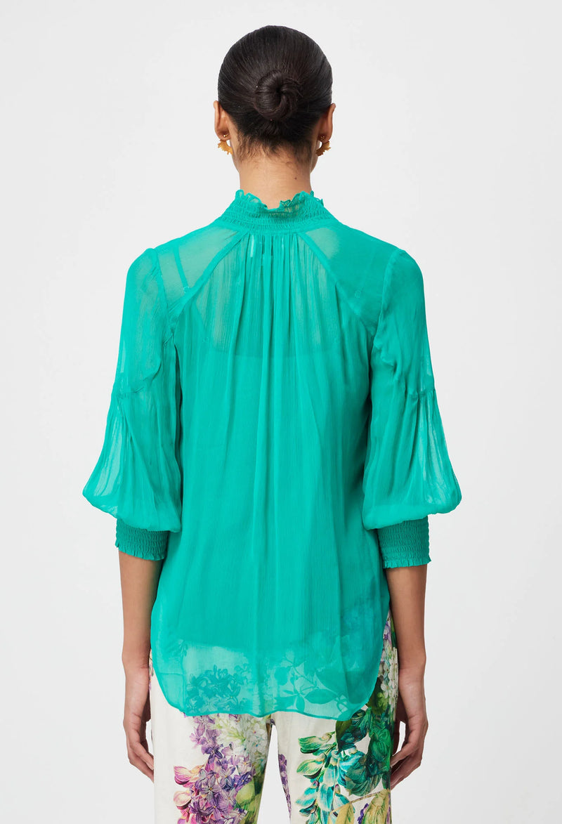 Lane Viscose Chiffon Blouse | Bay Green