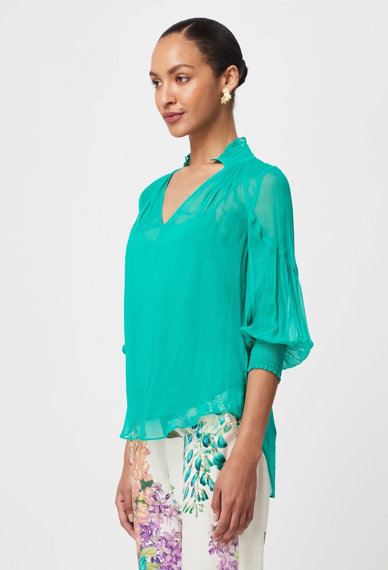 Lane Viscose Chiffon Blouse | Bay Green