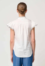 CARLYLE EMBROIDERED COTTON VOILE TOP IN IVORY