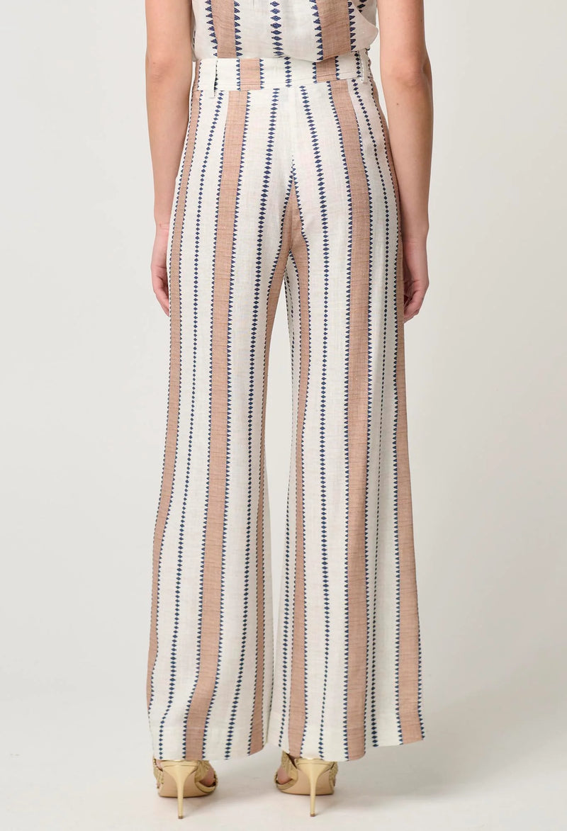 Dynasty wide leg pant | Cayman stripe