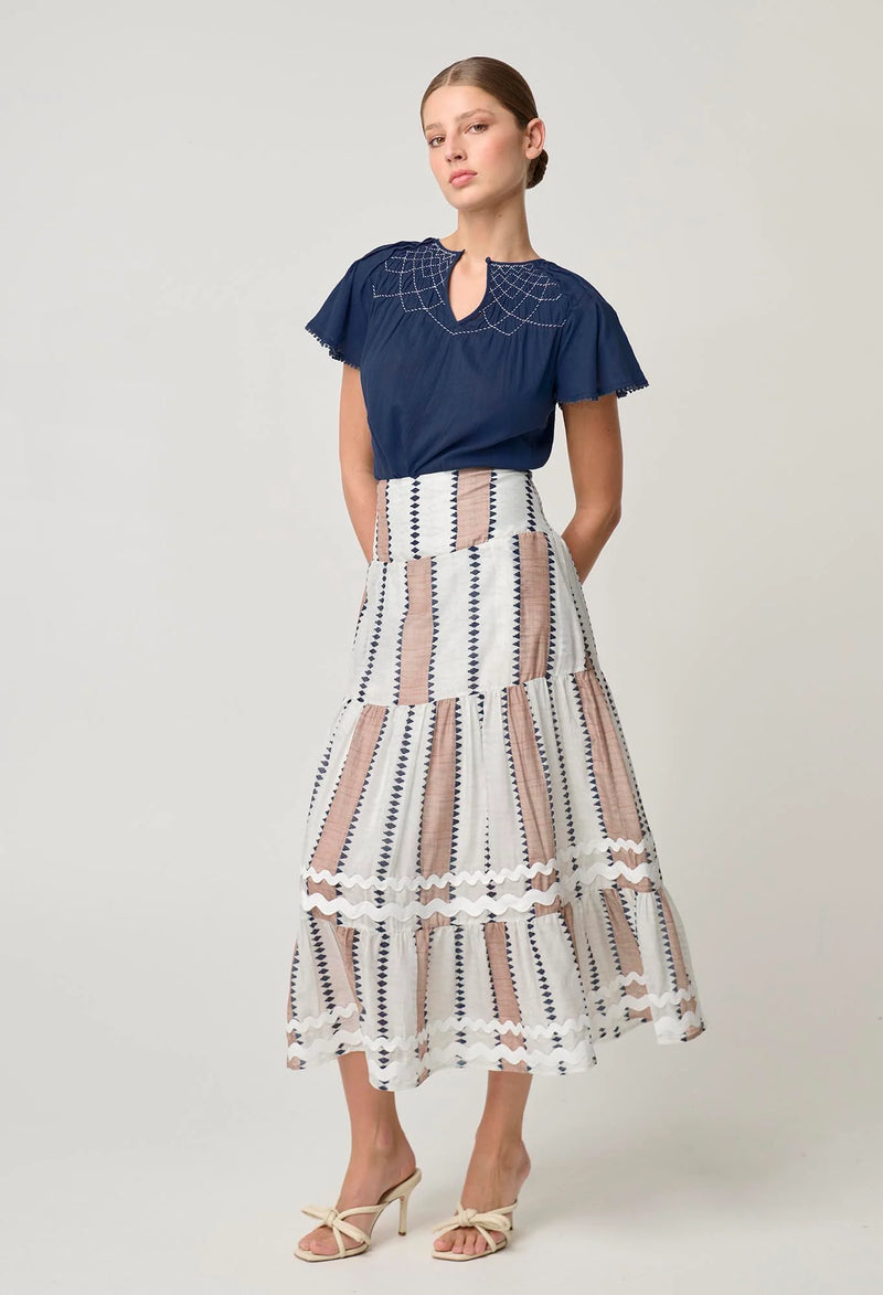 Bahia Skirt | Cayman Stripe