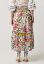 Cordelia Cotton Slub Skirt in Azalea Fields