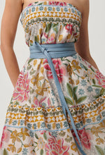 Cordelia Cotton Slub Skirt in Azalea Fields