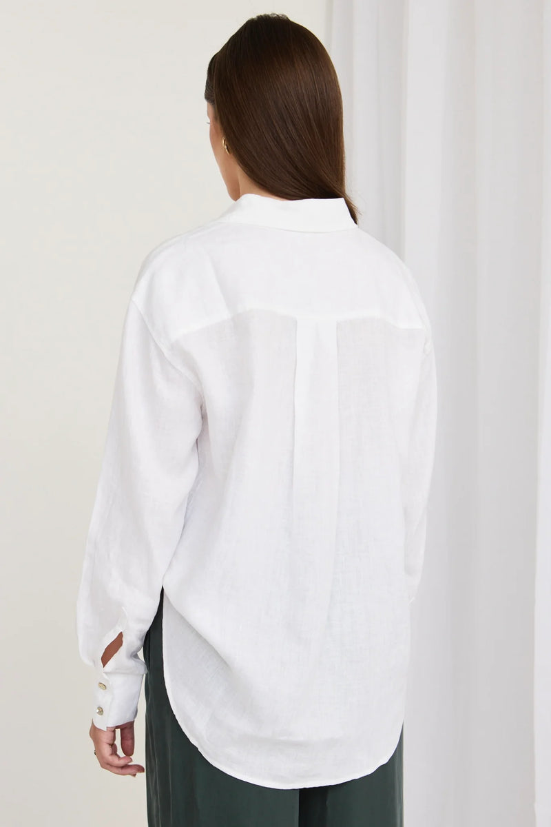 Optimum White Linen Shirt