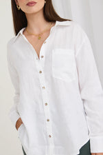 Optimum White Linen Shirt