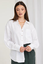 Optimum White Linen Shirt