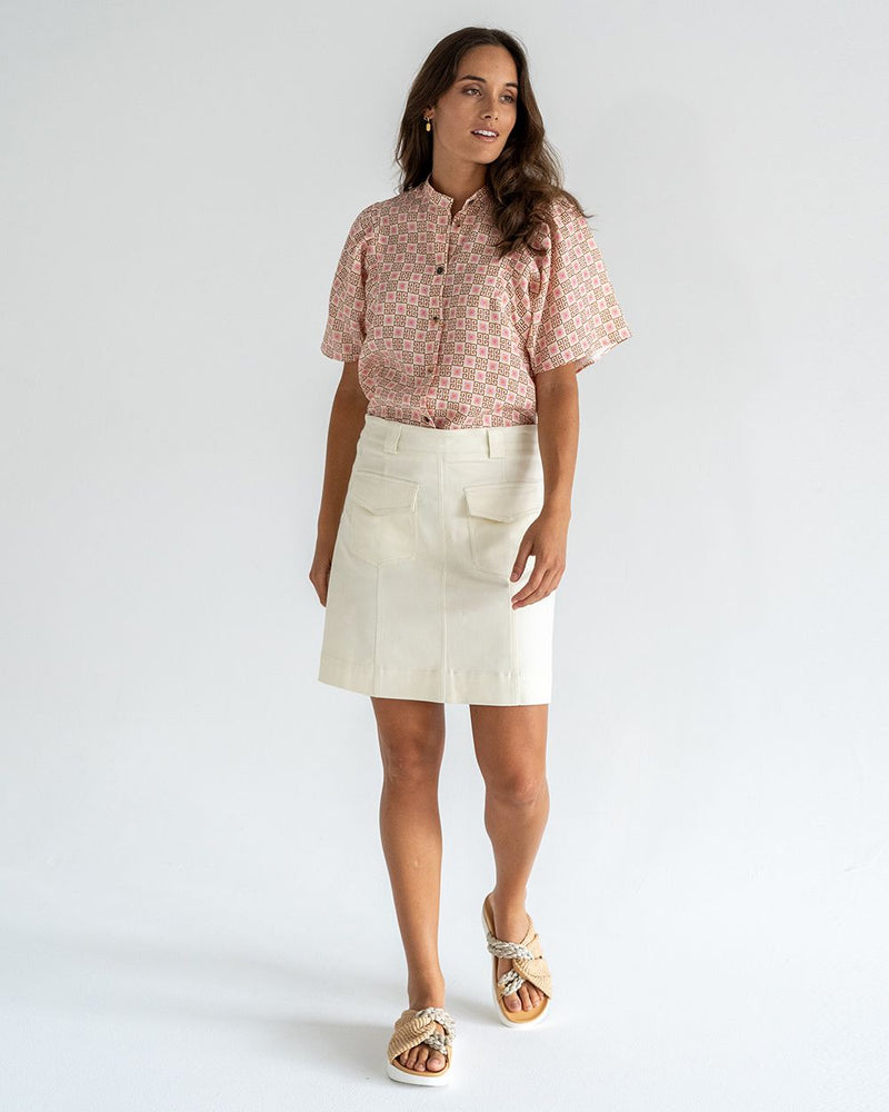 Lincoln Mini Skirt | White