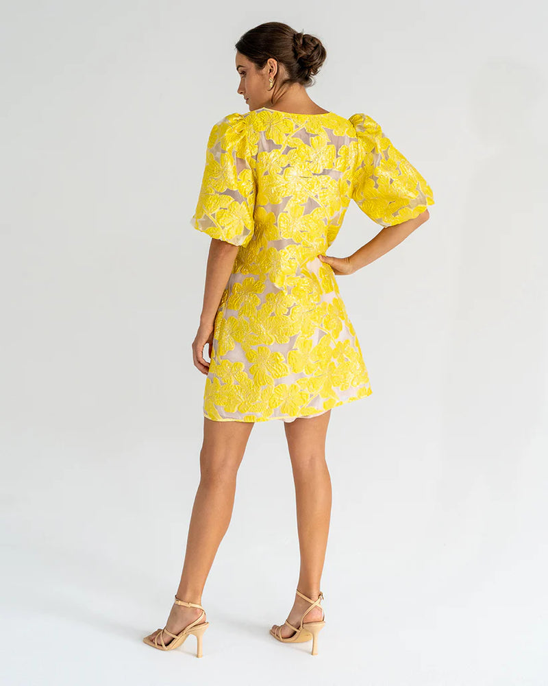 Rochelle Mini Dress | Sunglow Yellow