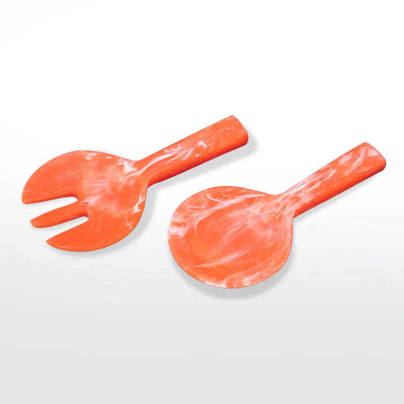 Short Handle Resin Salad Servers