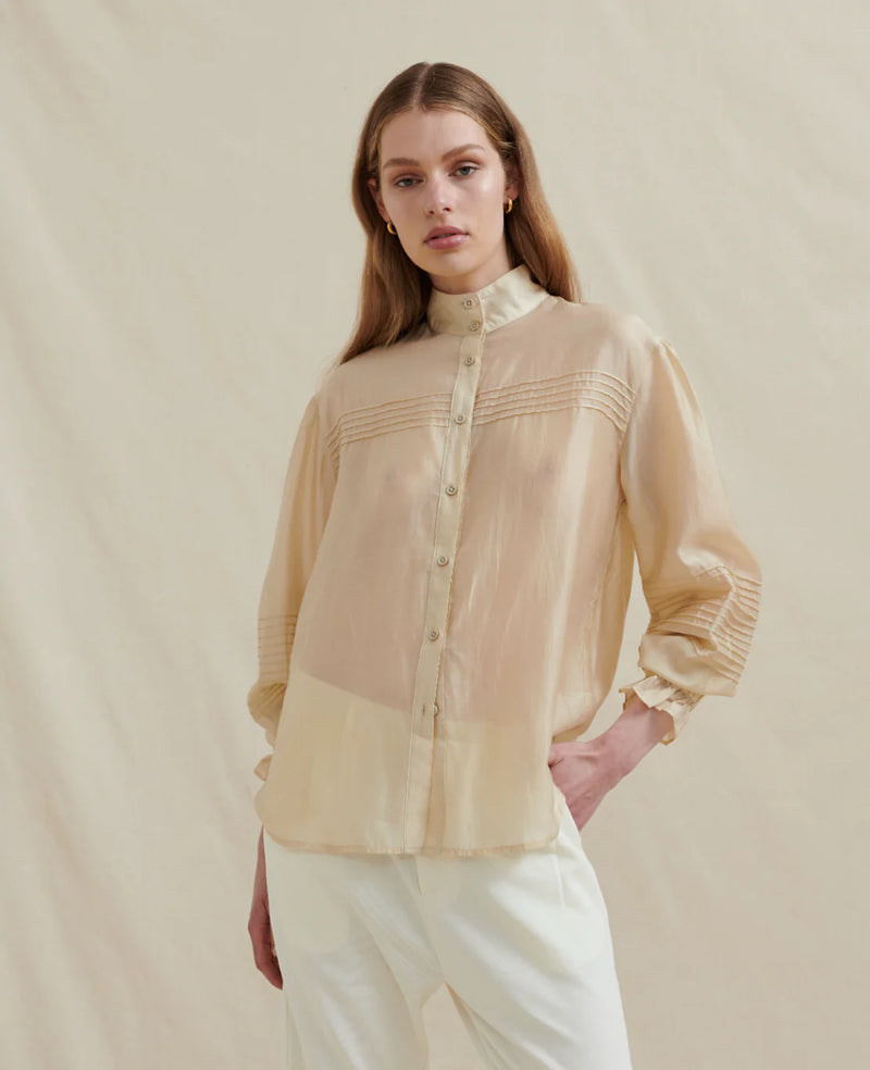 Shay Long Sleeve Shirt | Beige | XL