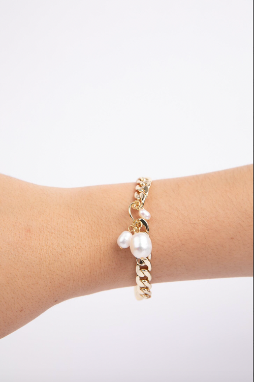 Dover Bracelet | Pearl & Gold