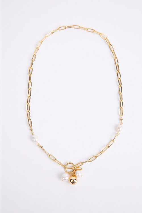 Sydney Necklace | Pearl & Gold