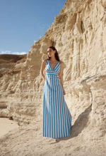 Betty Dress | Ocean Depth/ Seashell Stripe