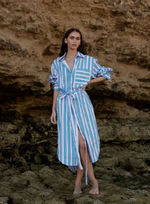 Billy Shirt Dress | Ocean depths/ Shell stripe