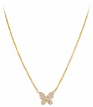 Butterfly Pave Necklace