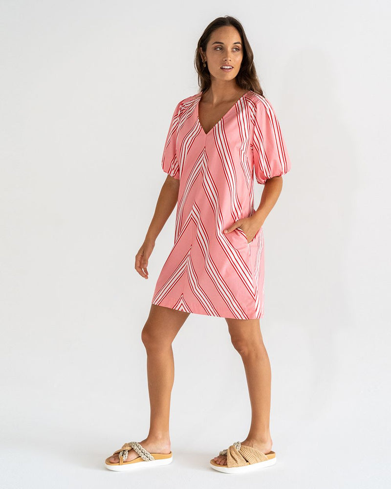 Geneva Mini Dress | Candy Stripe