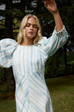 Lucinda Dress | Powder Stripe