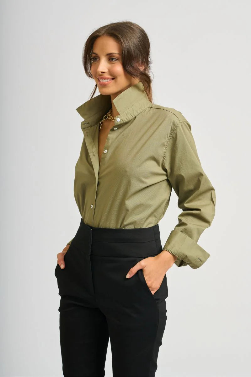 Classic cotton shirt | Khaki