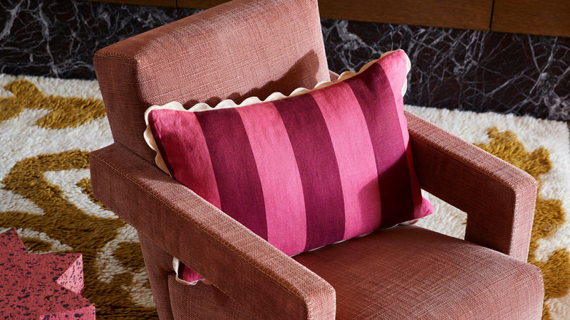 Big Stripe Cerise 60x40cm Cushion