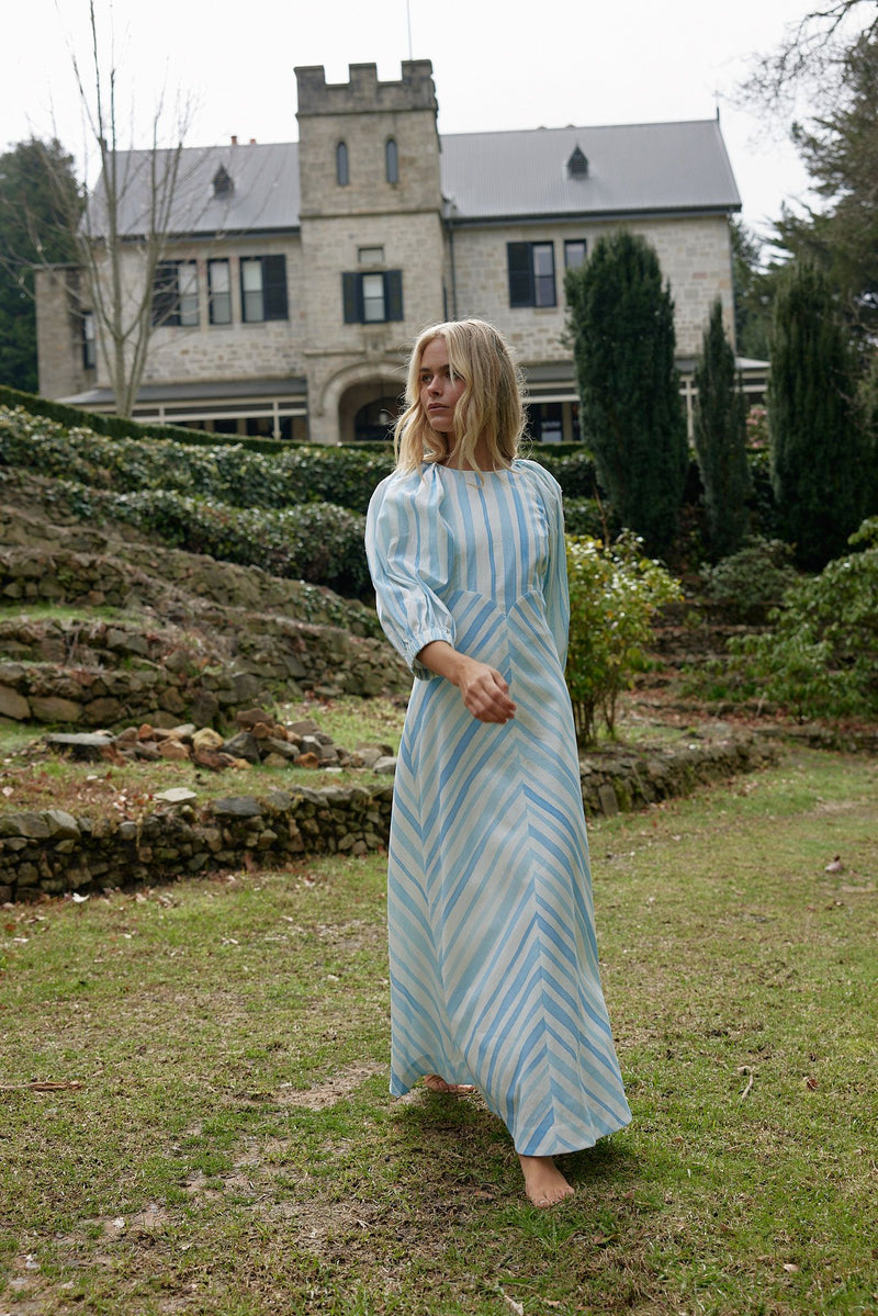 Lucinda Dress | Powder Stripe