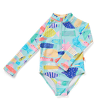 Long Sleeve Zip Bather | Rainbow Reef