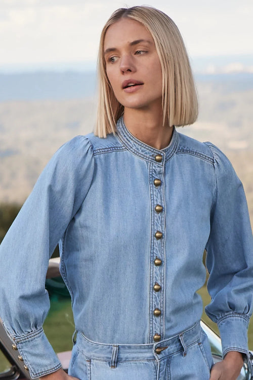 Hanker Top | Light Denim Wash