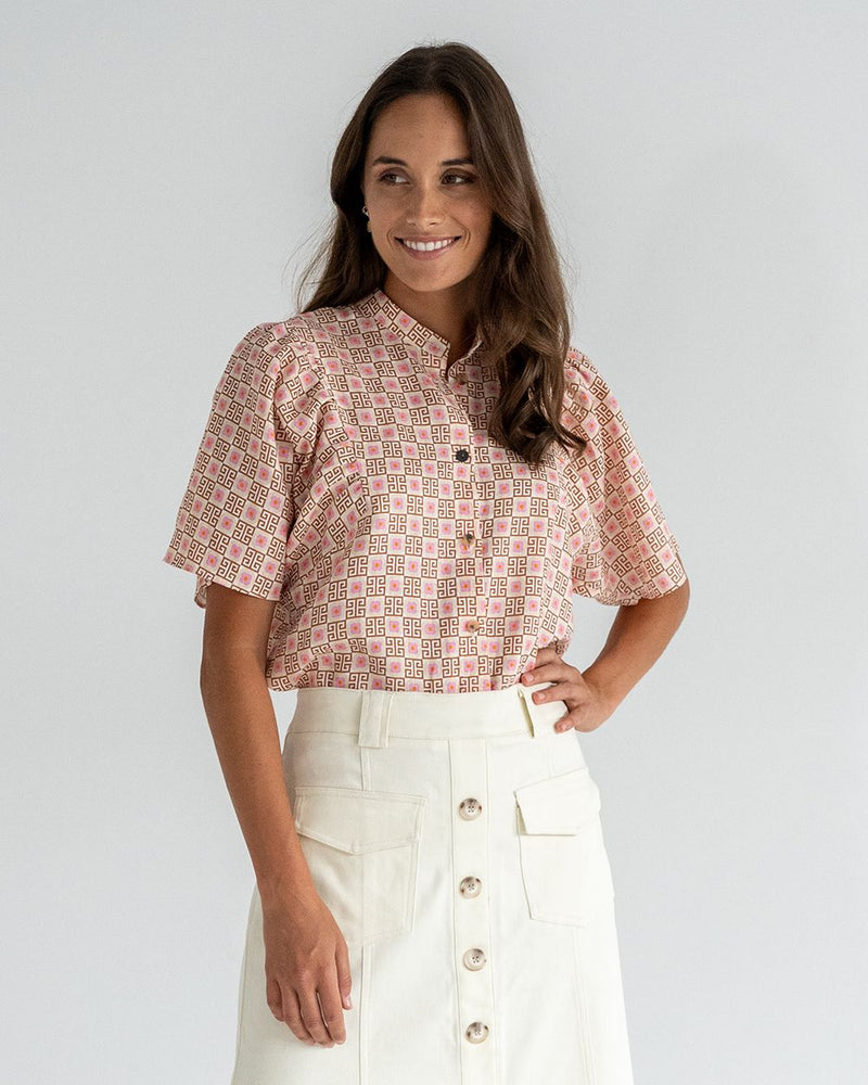 Ticino Blouse | Geo Floral