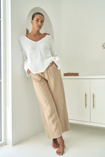 Jude Linen Pants | Caramel