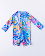 Ken Done Reef Garden Baby Long Sleeve Zip Bathers