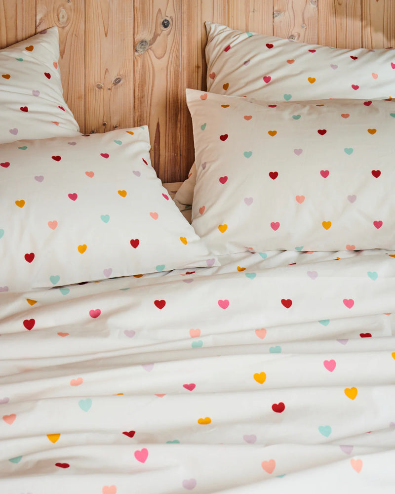 I heart you organic cotton pillowcase I P