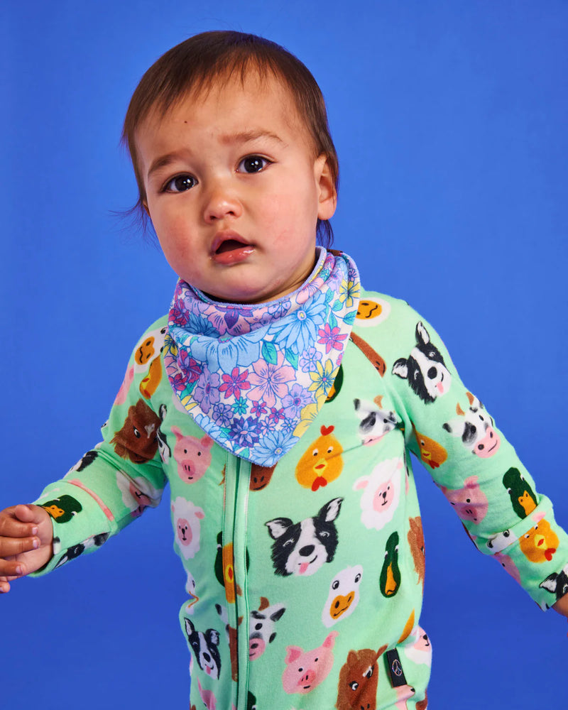 Cute organic cotton dribble bib set