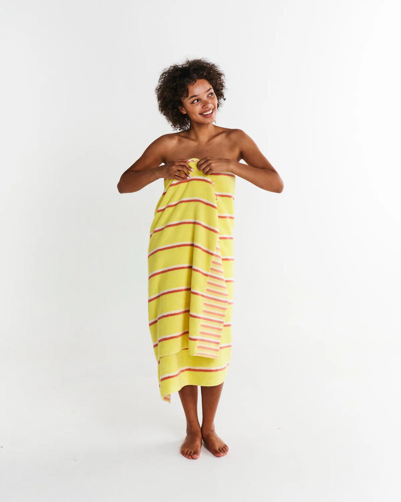 Striped Terry Bath sheet/ Beach towel